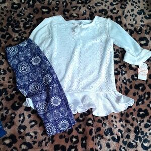 Wonder Nation White and Blue Kids Matching Set
